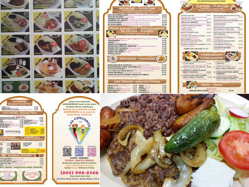 Las Comadres Menu