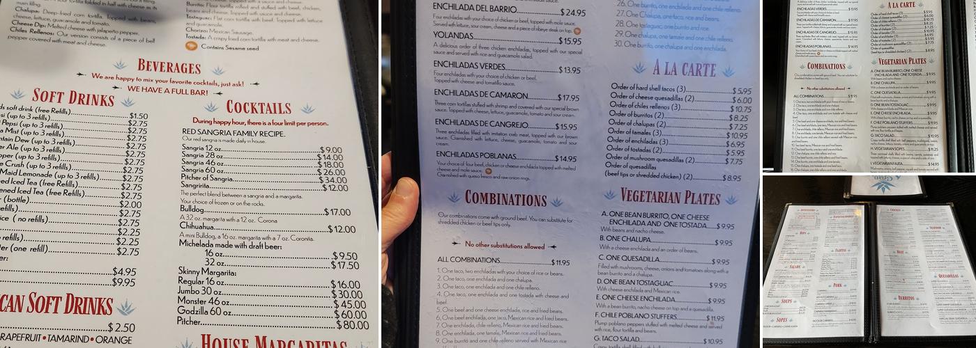 Gran Agave Menu