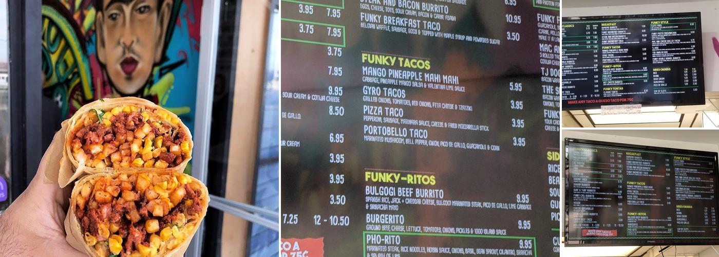 Funky Fresh Mexican Menu