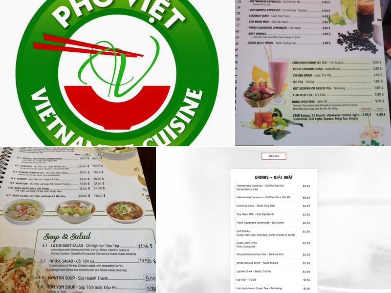Pho Viet Menu