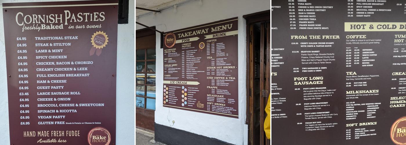 The Bake House Cafe & Takeaway Menu