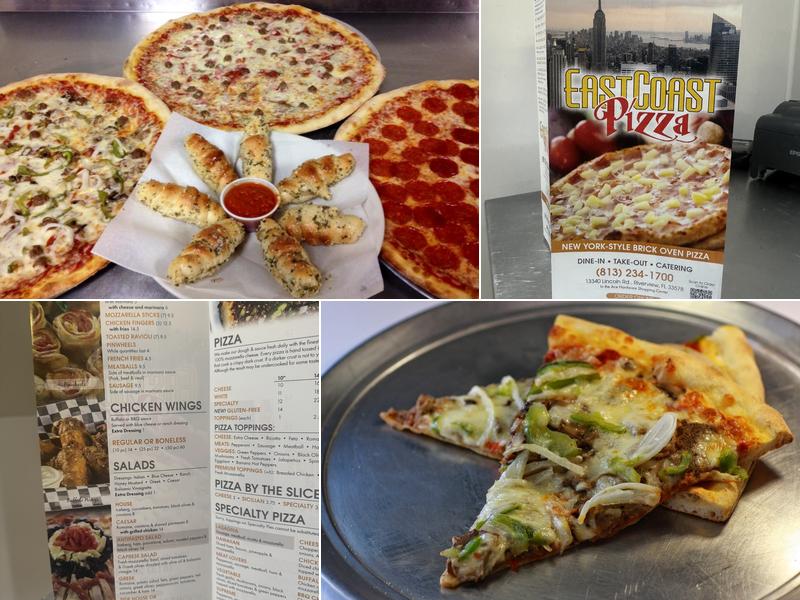 East Coast Pizza Menu
