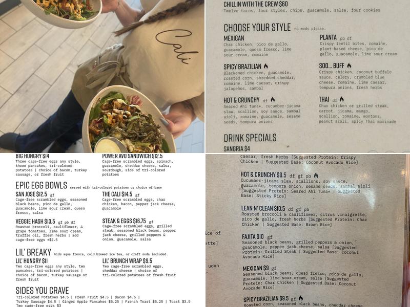 Cali - Brandon Menu