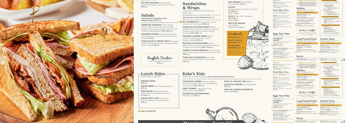Keke's Breakfast Cafe Menu
