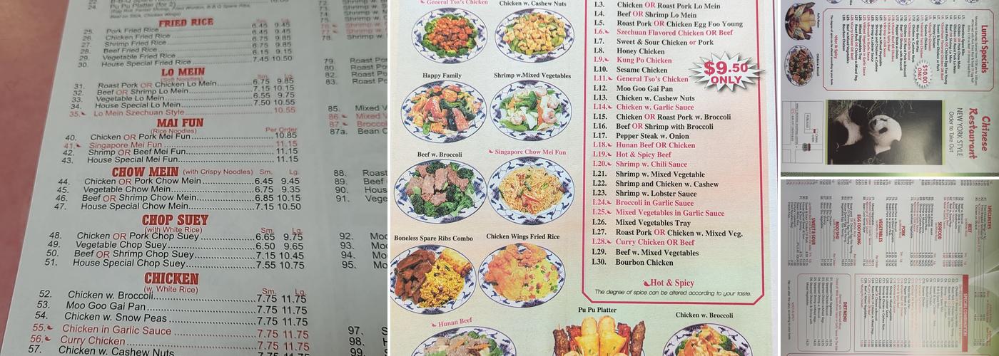 China Chen Menu