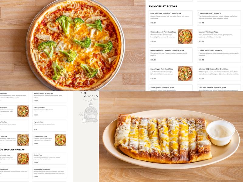 Aldo's Pizza Menu