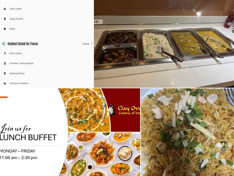 Clay Oven Cuisine of India Menu