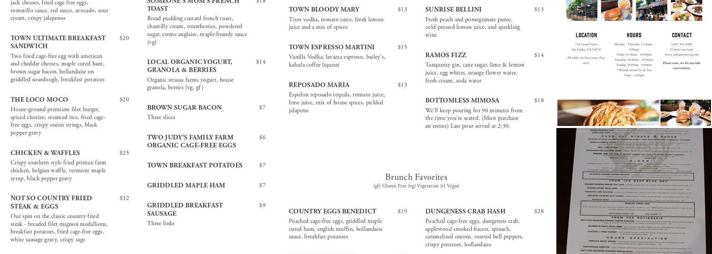 Town Menu