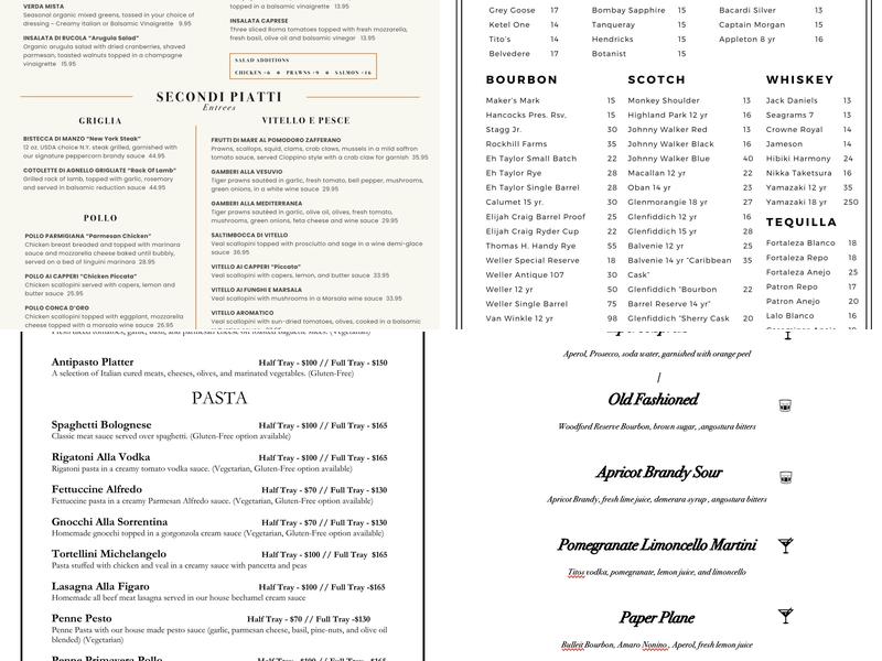 Cafe Figaro Menu
