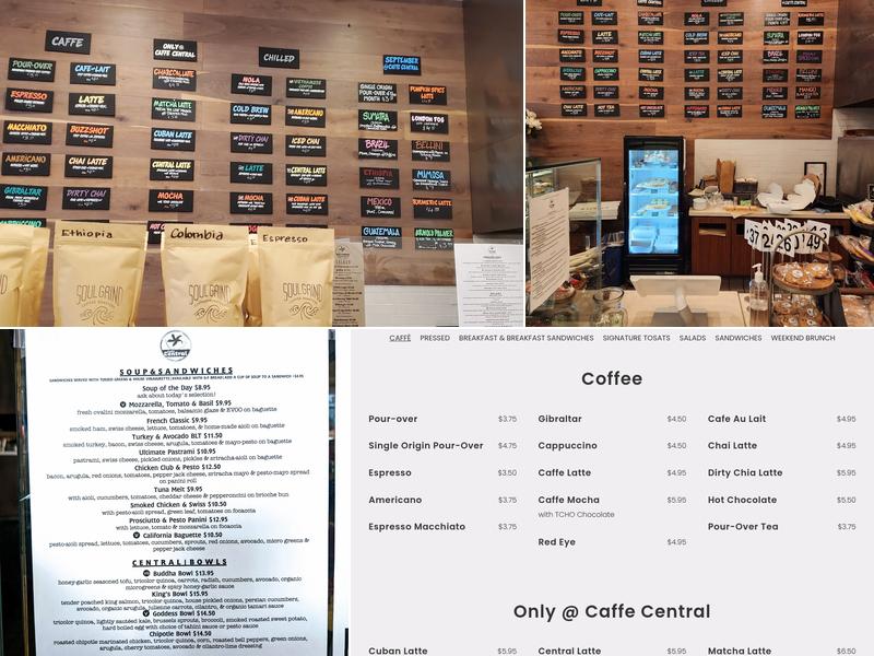 Caffe Central Menu
