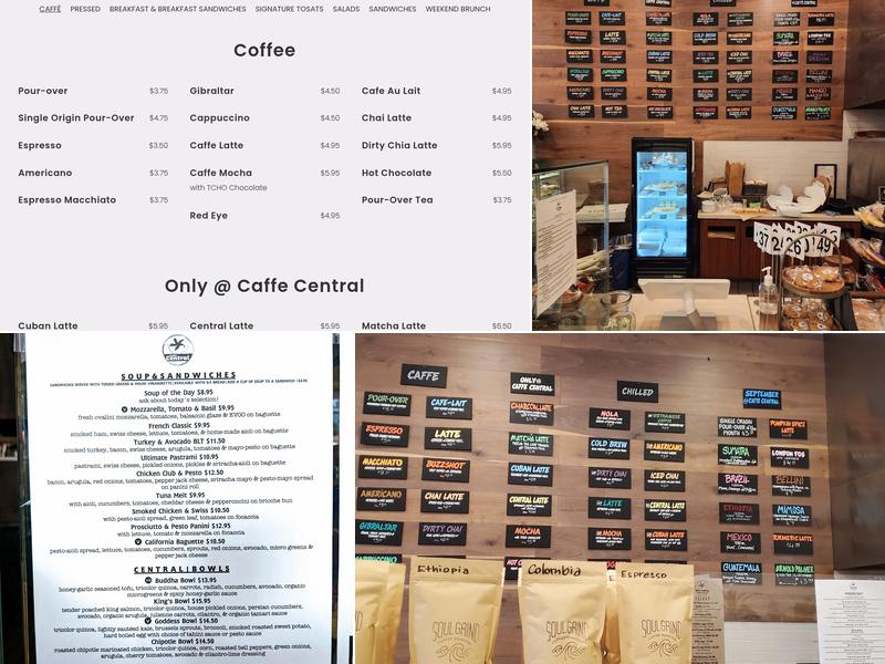 Caffe Central Menu