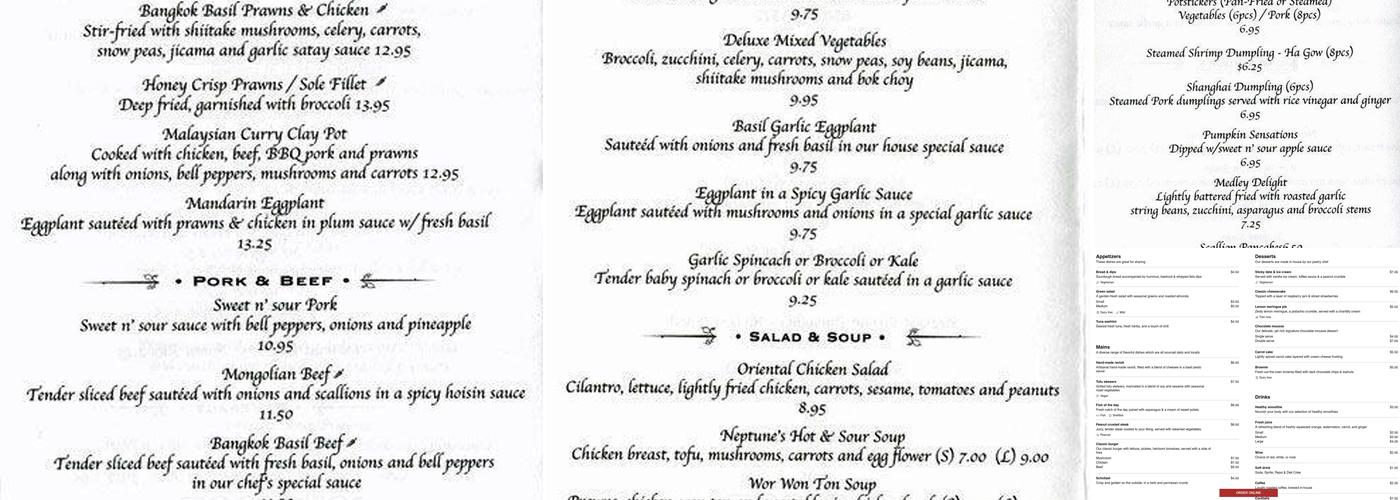 Young Can Wok Chinese Bistro Menu