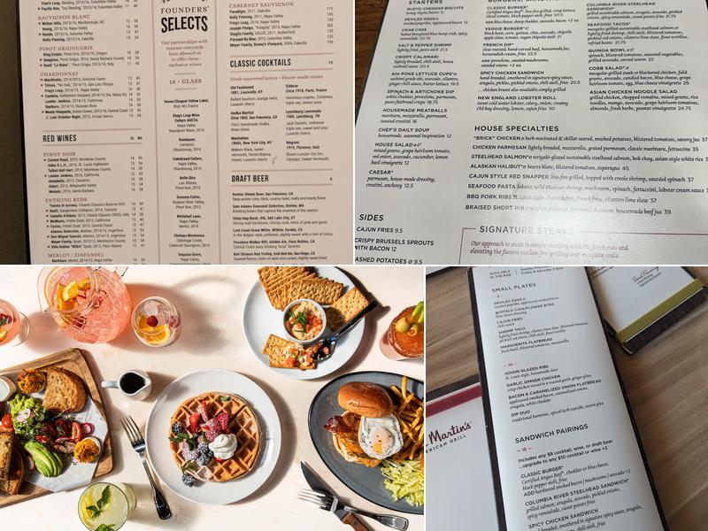 Paul Martin's America Menu