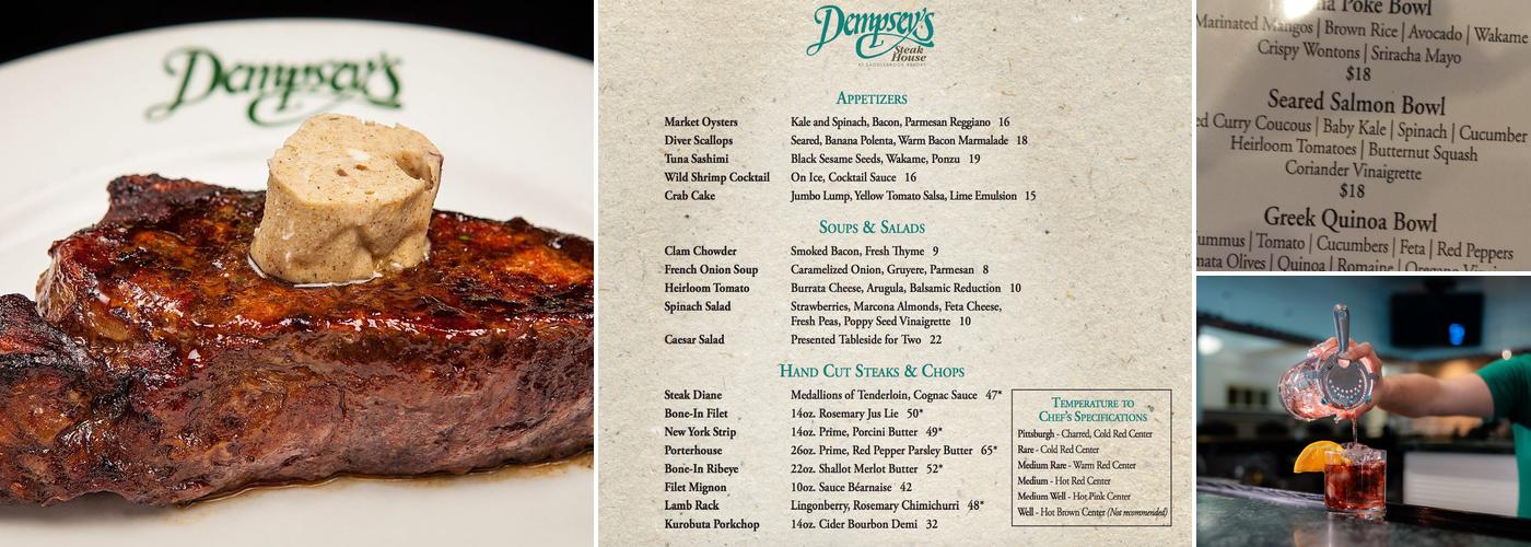 Dempseys Steak House Menu