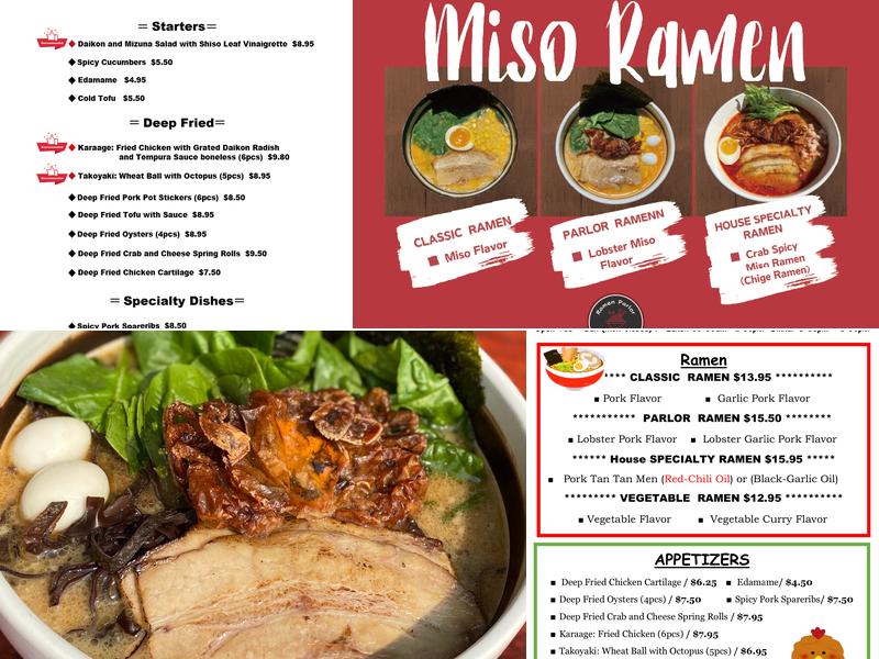 Ramen Parlor Menu