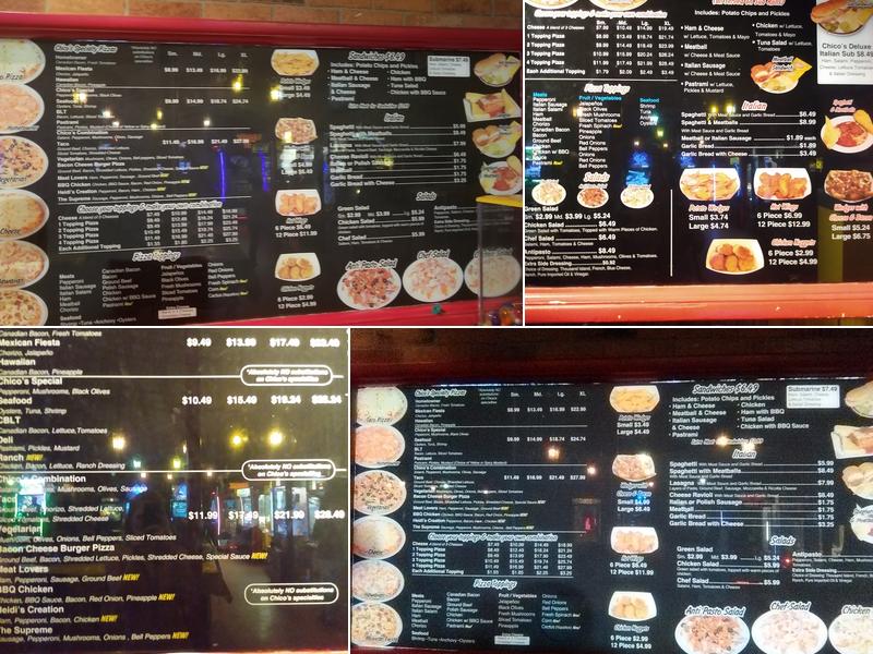 Chico's Pizza Parlor Menu