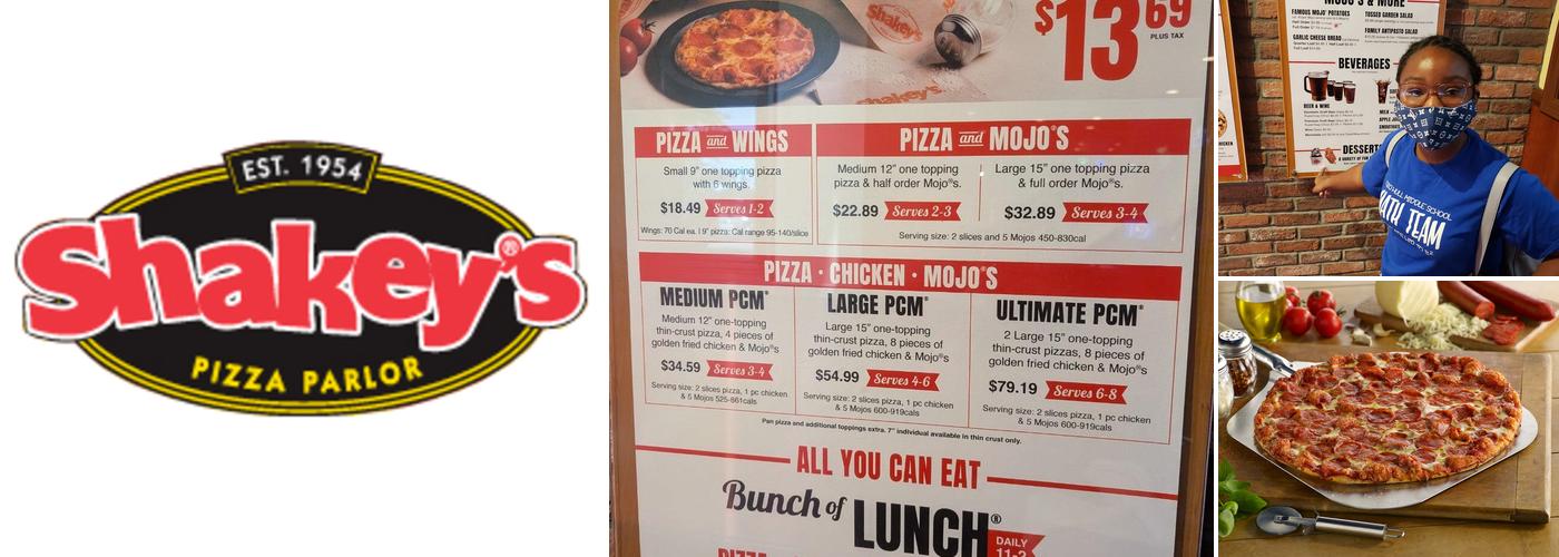 Shakey's Pizza Parlor Menu
