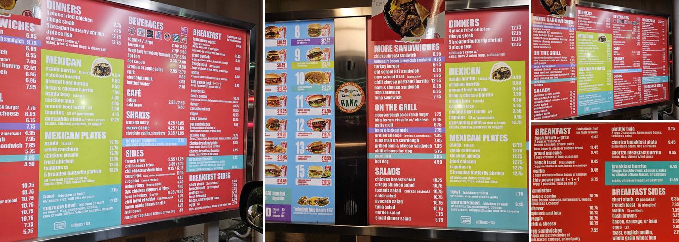 Bobo’s Burgers Menu