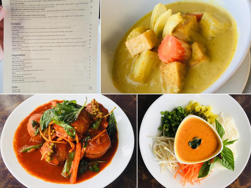 Satdha, Plant Based Thai Kitchen Menu