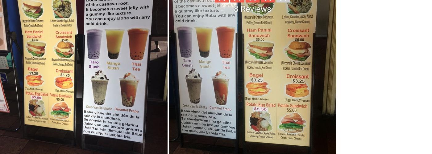Dulce Vida Menu