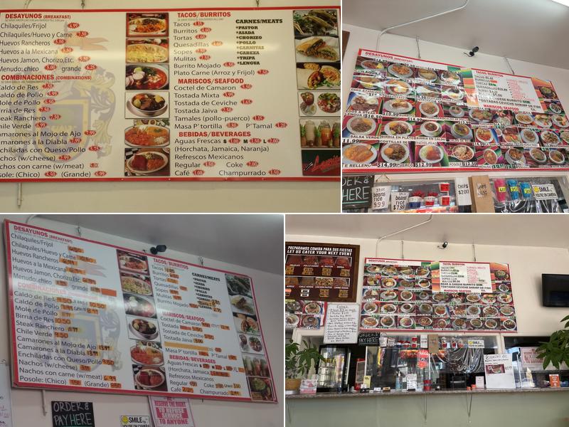 Lauritas Mexican Food Menu