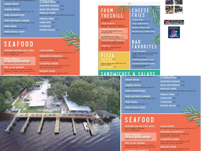 The River's Edge Bar & Grill Menu