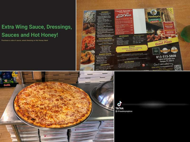 Hawkeye's New York Pizza and Pasta Menu