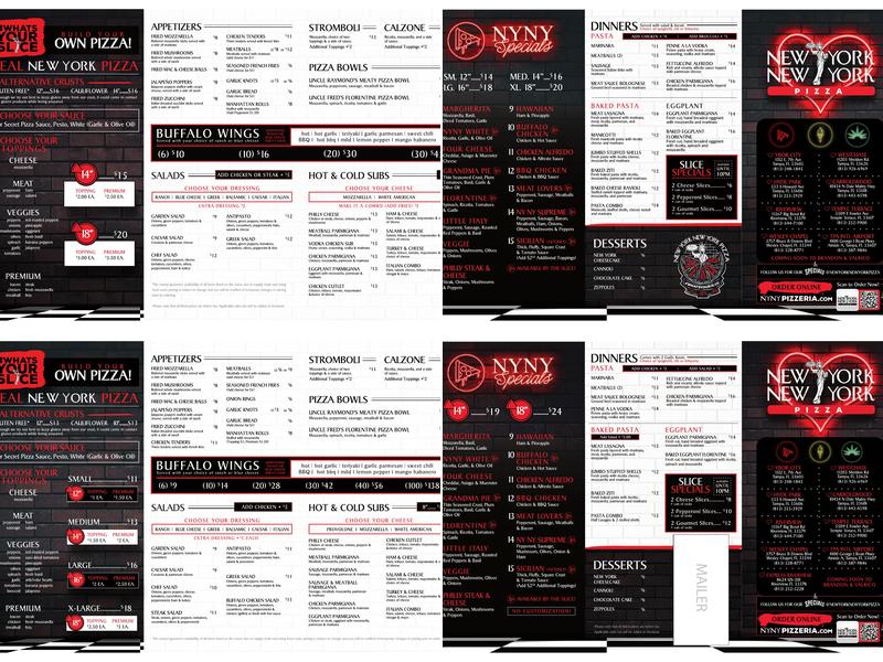 New York New York Pizza Menu