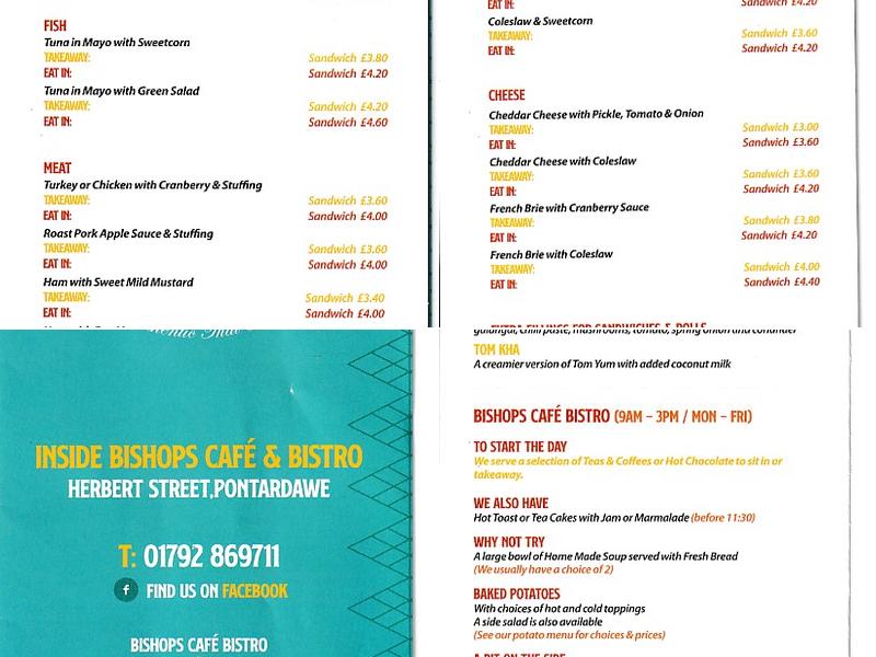 Bishops Cafe Bistro Ltd Menu