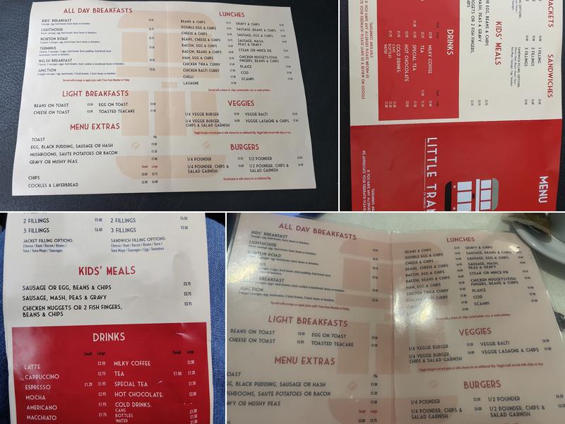 Little trams cafe Menu