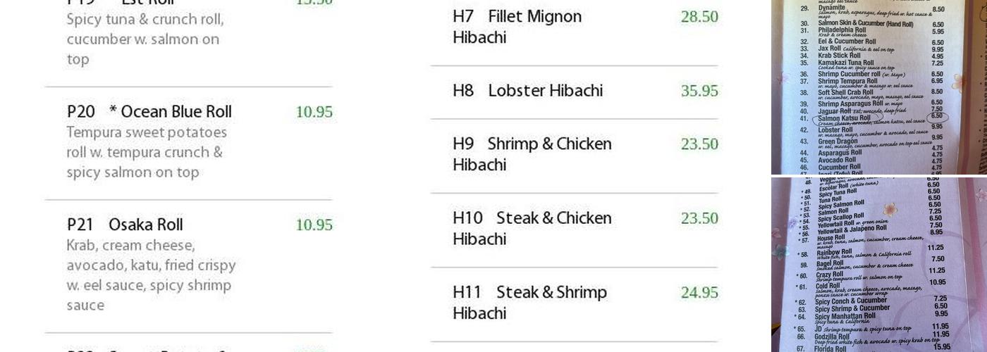 Sushi Cafe Menu
