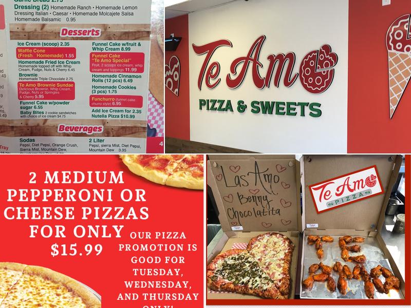 Te Amo Pizza Menu