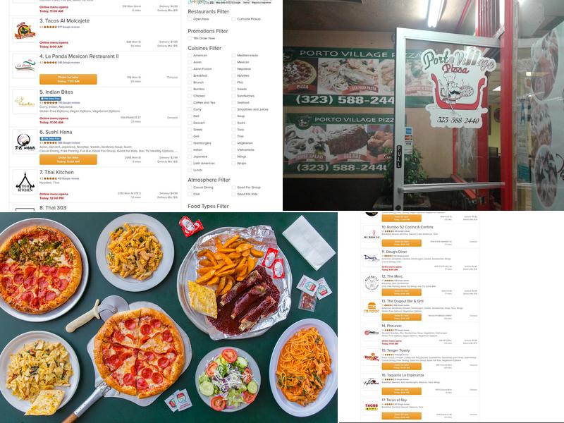 Porto Village Pizza Menu