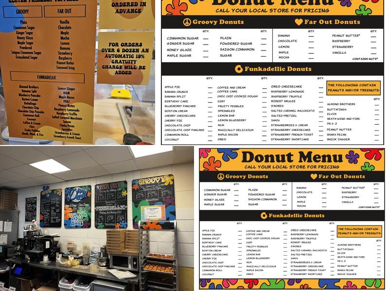 Peace, Love and Little Donuts of Morgantown Menu