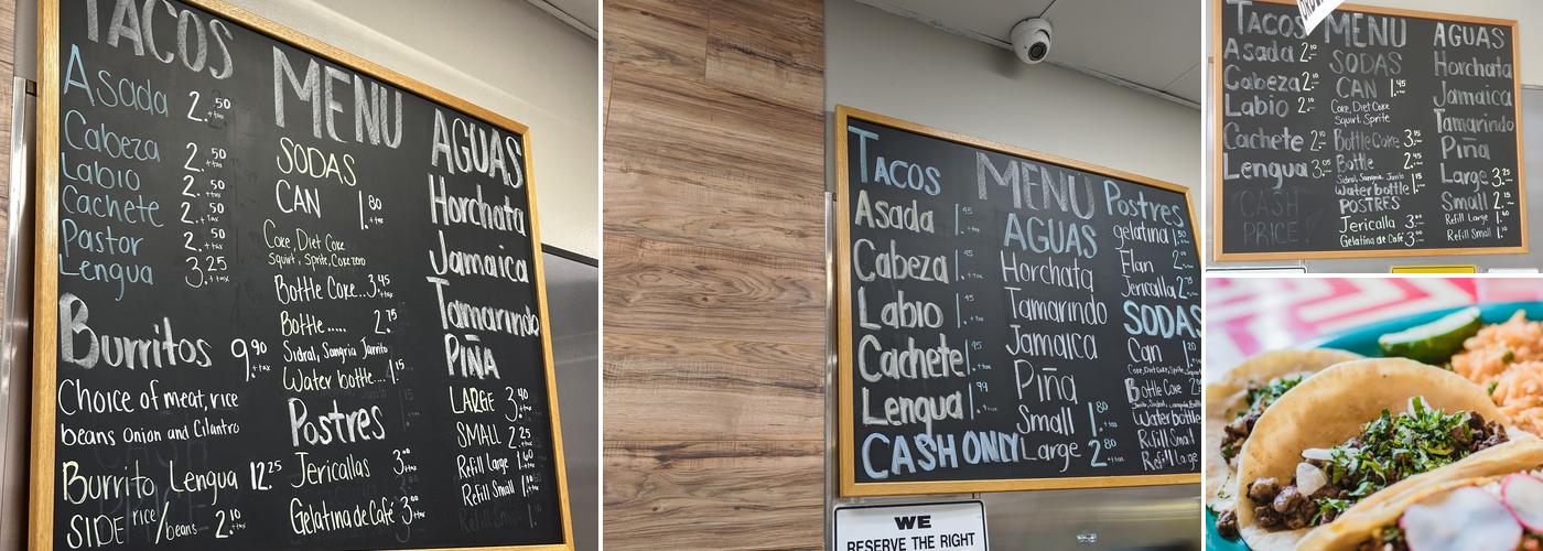 Tacos Estilo Guadalajara Menu