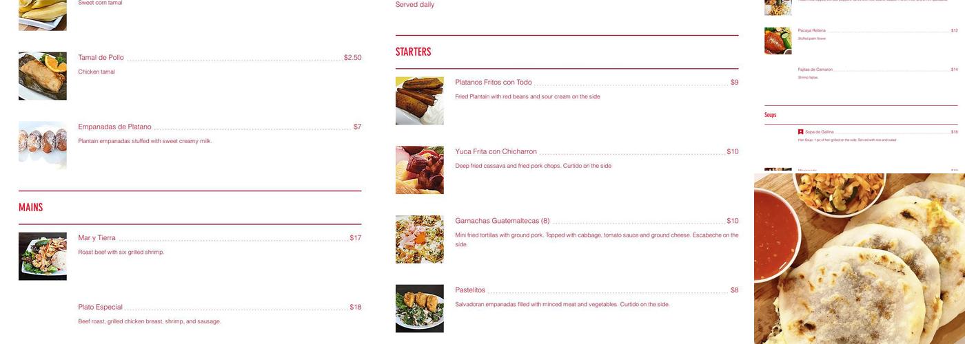 La Champita - South Gate Menu