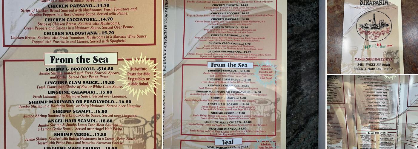 Strapasta Menu