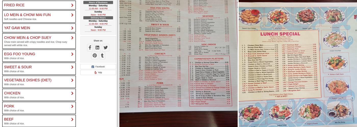 First Choice Chinese Food Menu