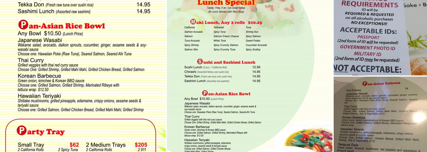 Fusion Restaurant Menu