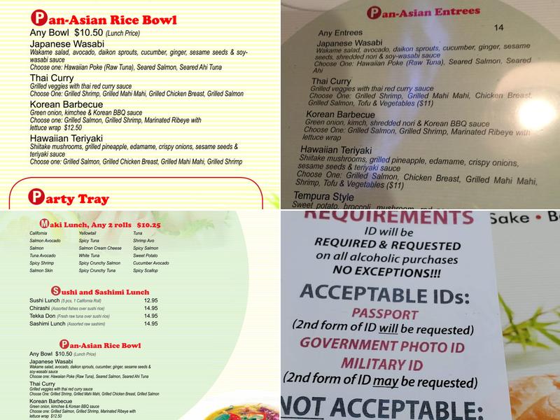 Fusion Restaurant Menu