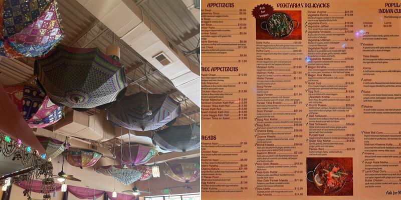 Cafe Spice Indian Cuisine Menu