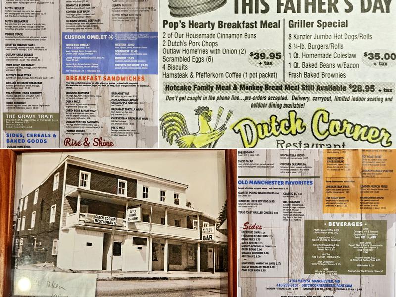 Dutch Corner Restaurant Menu