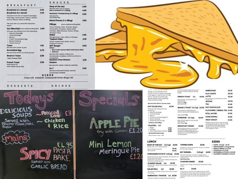 Newmains Community Cafe Menu