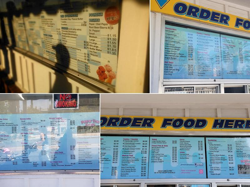 Pepper Tree Frosty Menu