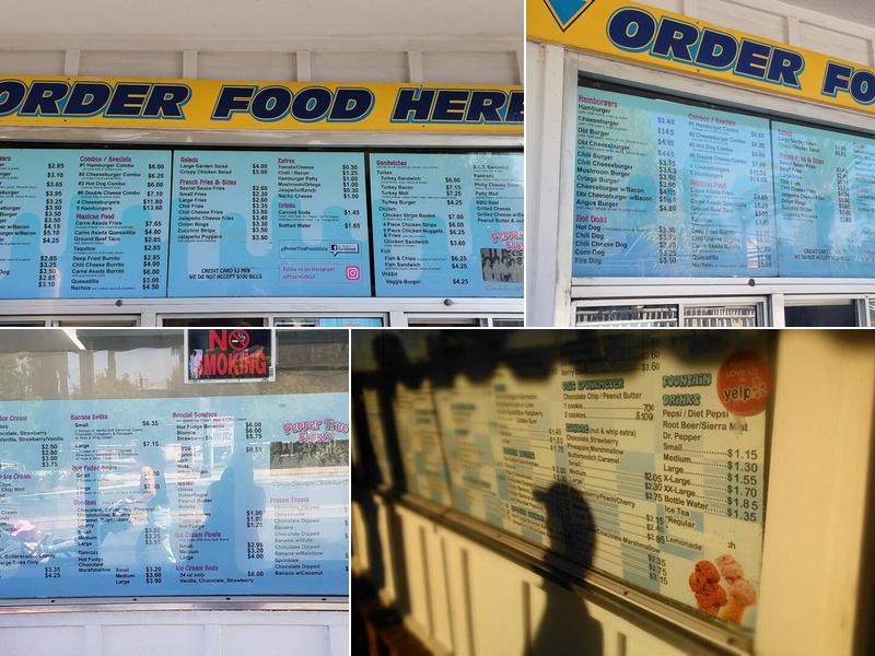 Pepper Tree Frosty Menu