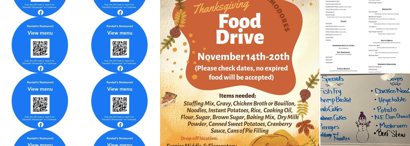 Randall's Restaurant Menu