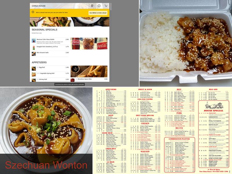China House Menu