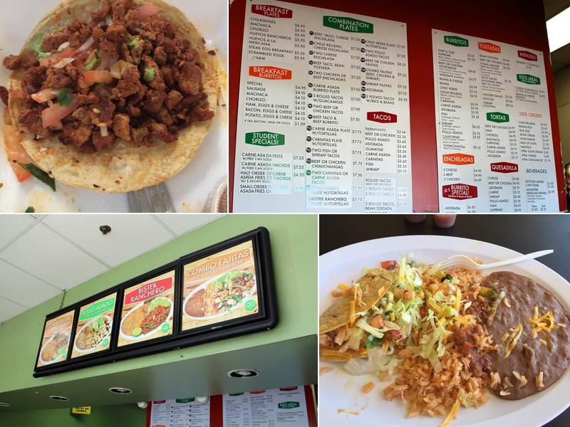 Junior's Taco Shop Menu