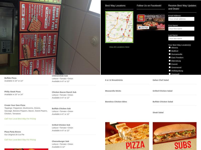 Best Way Pizza - Raystown Rd, Hopewell Menu