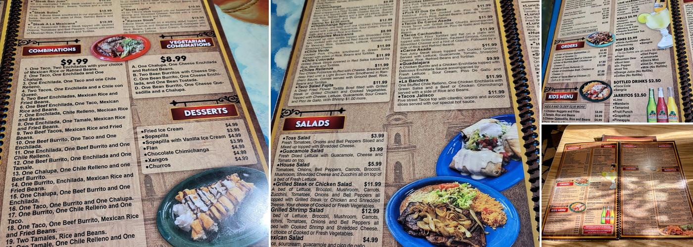 San Juan Mexican Restaurant Menu